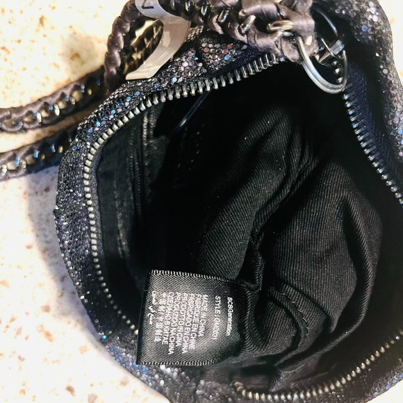 100 % Authentic BCBG Generation Cotton  Silver PURSE - Picture 3 of 8